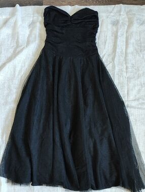 B Darlin Black Strapless Sweetheart A-Line Dress